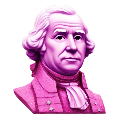 Pink ombre James Madison Statue with glitter  sticker