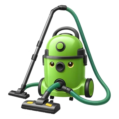 green vacuum cleaner sticker