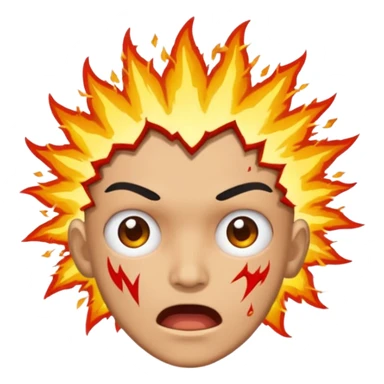 сделай стикер в стиле телеграм для смайлика "🤯". без обводки и с прозрачным фоном sticker