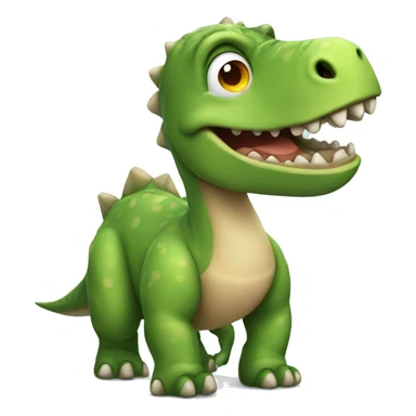 A happy dinosaur  sticker