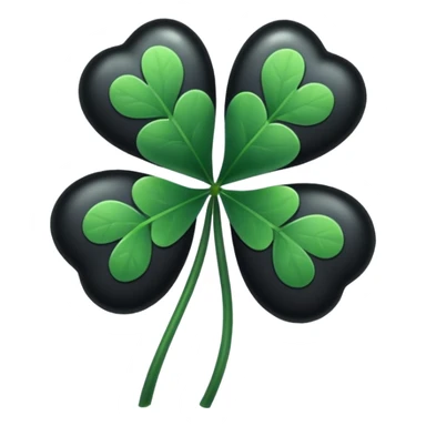 Siyah 5 yaprakli yonca sticker