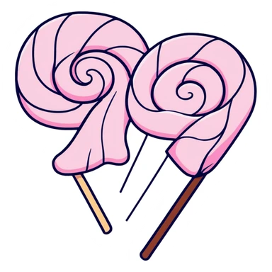 sweet candy plimbob with pink and brown swirls sticker