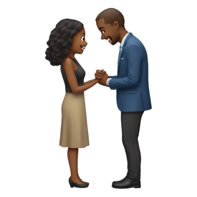 Man proposing to woman sticker