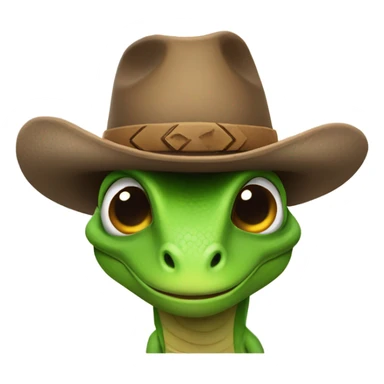 Lizard in a cowboy hat sticker