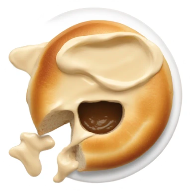 Hummus on bagel sticker