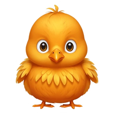 Orange colored female chicken baby 🐥 sticker