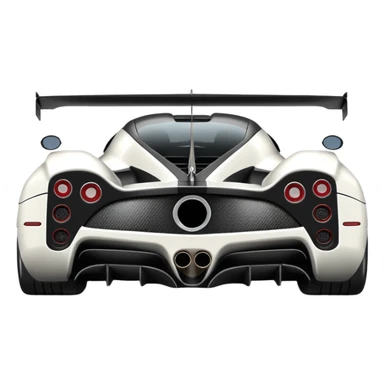 Pagani Zonda Cinque white detailed rear view car sticker