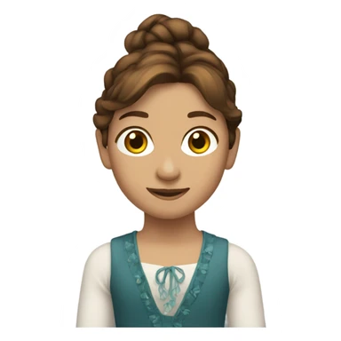 river dancer with brown hair sticker