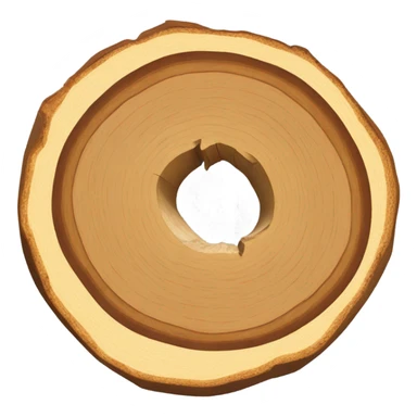 a tree cut open in profile, round, where you can see the annual rings sticker
