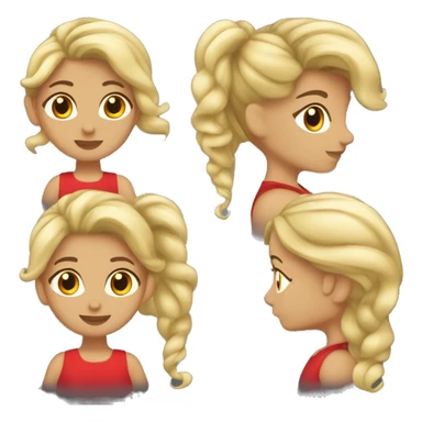 Reina con cabello peli rojo sticker