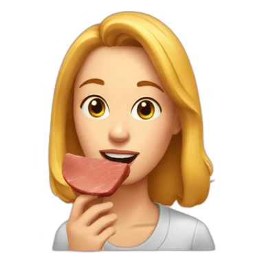 Greta Thumberg eating meat sticker