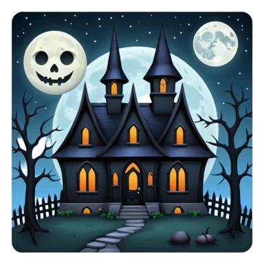 black witch house full moon sticker