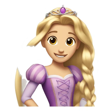 princess rapunzel smiling sticker