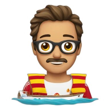 españa en un barco sticker