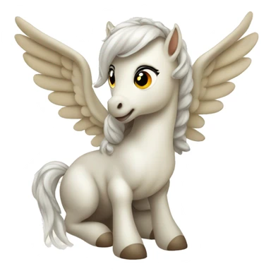 Crème Baby Pegasus sitting  sticker