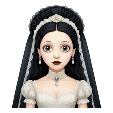 Lene Lovich like victorian creepy bride sticker