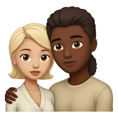 Interracial couple sticker