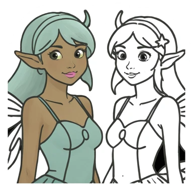 Moon Fairy Sisters  sticker