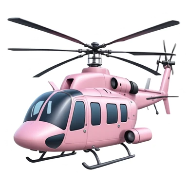 Light pink huge helicopter sticker