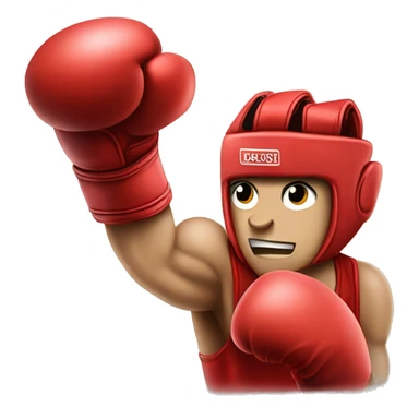 guante de boxeo rojo golpeando hacia la derecha sticker