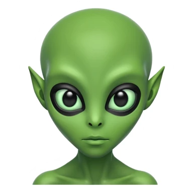 alien green, black eye full ,  sticker