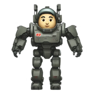 Kim Jong-un mech suit sticker