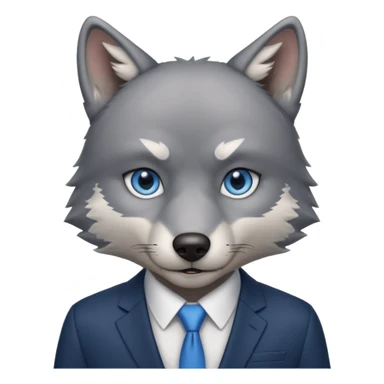 wolf in business suit sticker