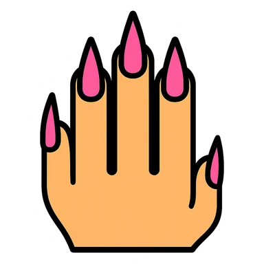 pink gothic nails sticker