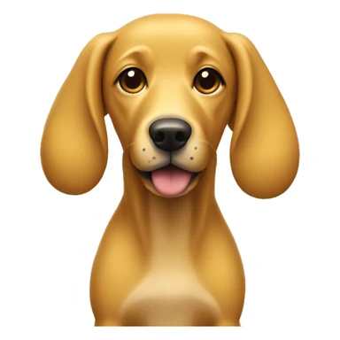 mustard colored dog with very long ears sticker