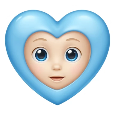 Baby blue heart  sticker