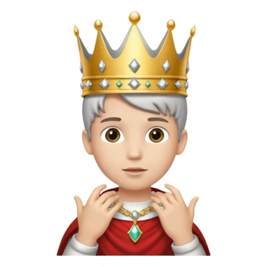 boy with crown and ring sticker