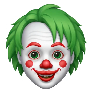 green hair clown sticker