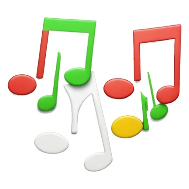 Music notes in Christmas colors sticker