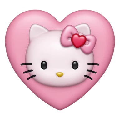hello kitty heart`no mouth sticker