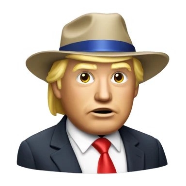 Donald trump with MAGA hat sticker