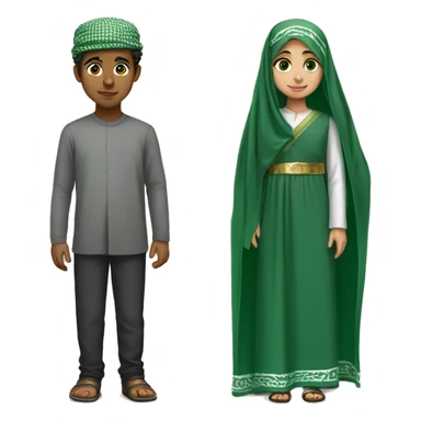 Syrian boy and saudi girl sticker