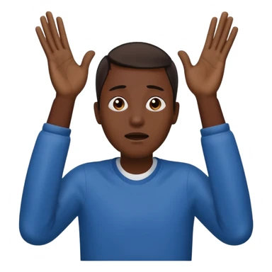Raising hands in desperation Emoji sticker