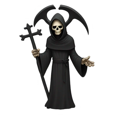 Reaper with a cross sticker