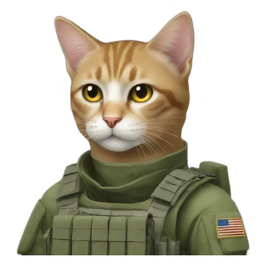 Cat special forces Russian  sticker