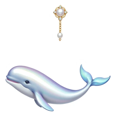 I want a pearl necklace for a side facing whale sticker