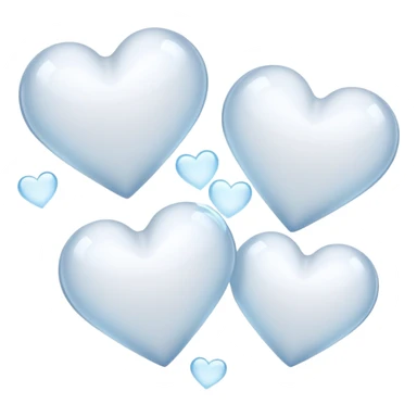 Fresh White hearts floating in the air sticker
