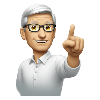 Tim Cook pointing  sticker