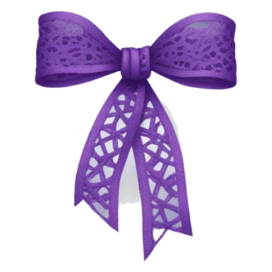 Purple lace ribbon sticker