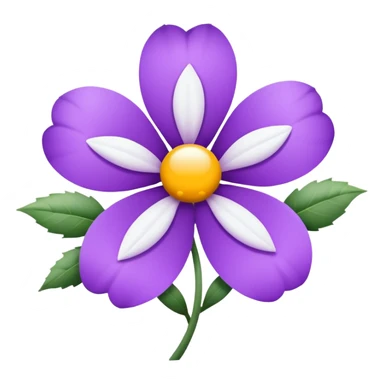 purple flower with snow behind it sticker