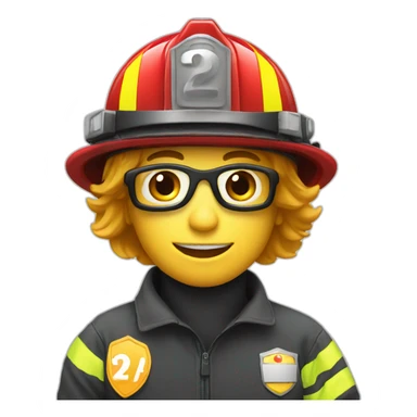 Formula icon with firefighter helmet  sticker
