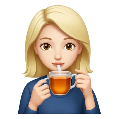 Me drinking tea sticker