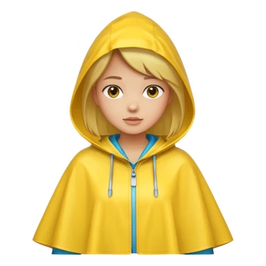 girl with rain poncho sticker