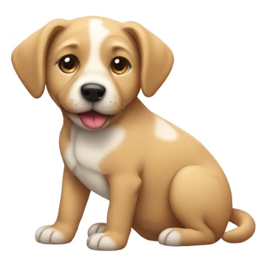 Dog with baby on back sticker