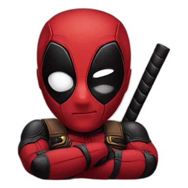 Deadpool in love sticker