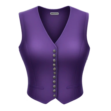 Realistic womens dark purple vest blouse. sticker